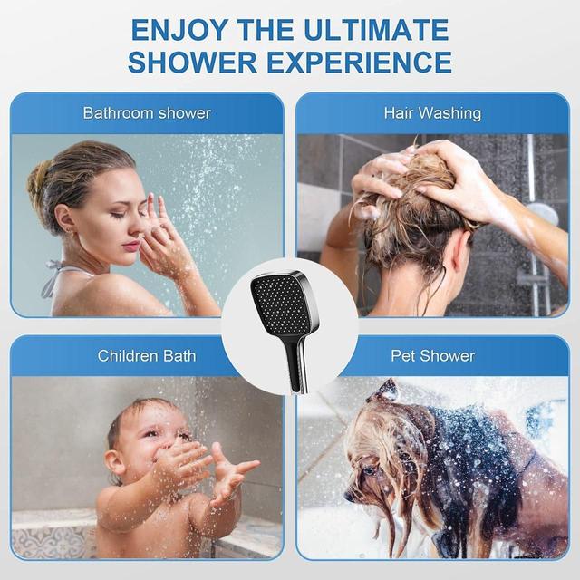 7 Modes Large Shower Head – High Pressure & Water Saving