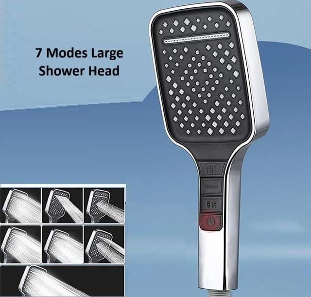 7 Modes Large Shower Head – High Pressure & Water Saving